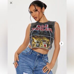 Iron Maiden Graphic Crop Top